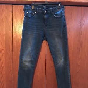 PacSun stacked skinny blue jeans
